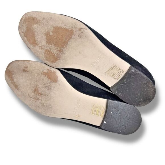J. Crew Charlie Penny Loafers in Luxe Black Suede Italian Made Women’s Size 6.5 - Picture 7 of 9